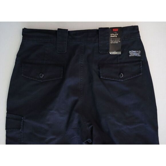 Levi's A29410003 Women's Sz 30x27 Black Relaxed-Fit Utility Pants - Picture 5 of 6